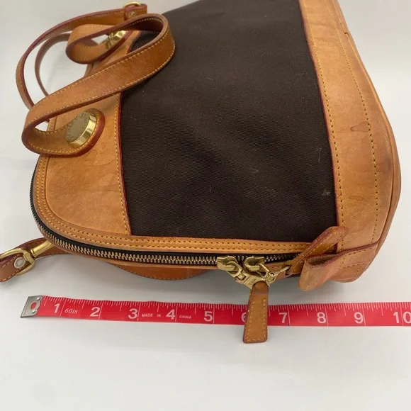 Dooney & Bourke Tan and Black Satchel - Picture 7 of 12